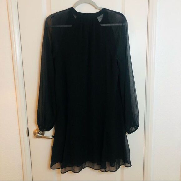 NWT New Joie Balloon Sleeve Dress XXL Caviar black color MSRP $378 - Picture 5 of 9